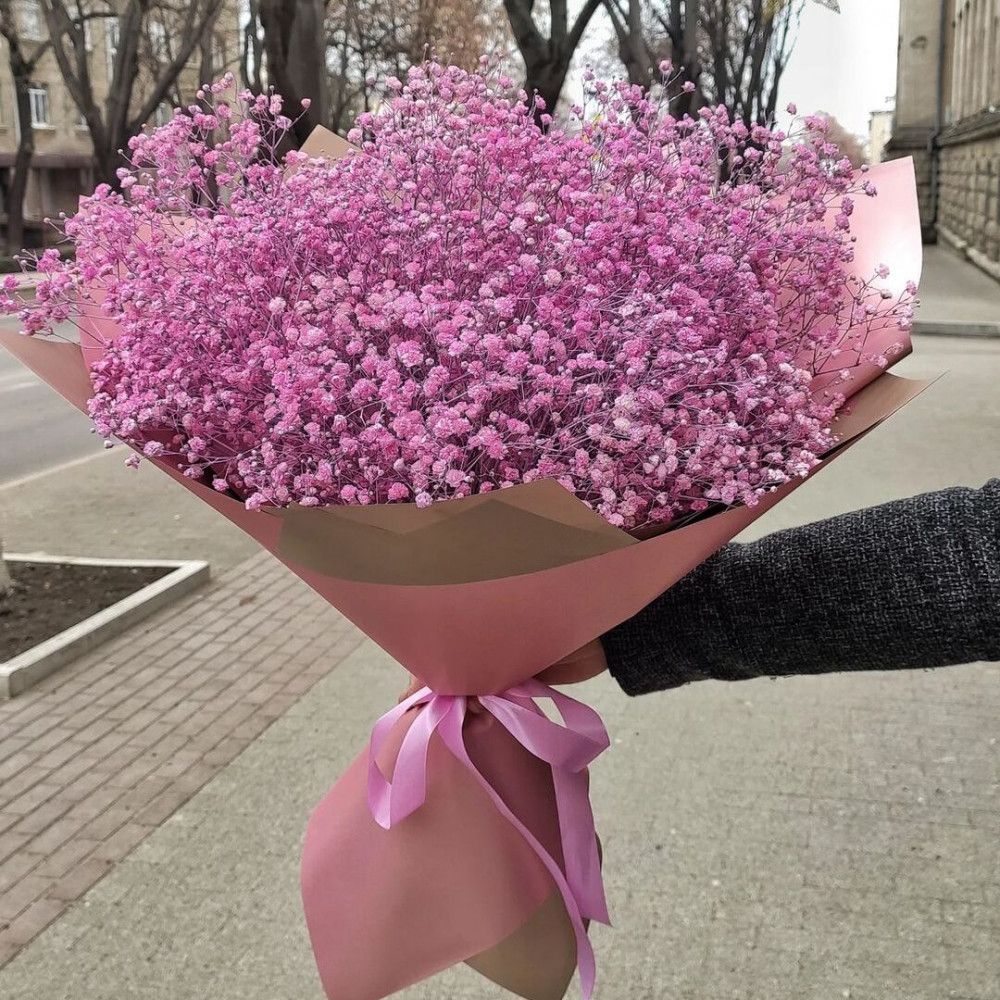 Букет цветов «Букет из 11 розовых гипсофил»
