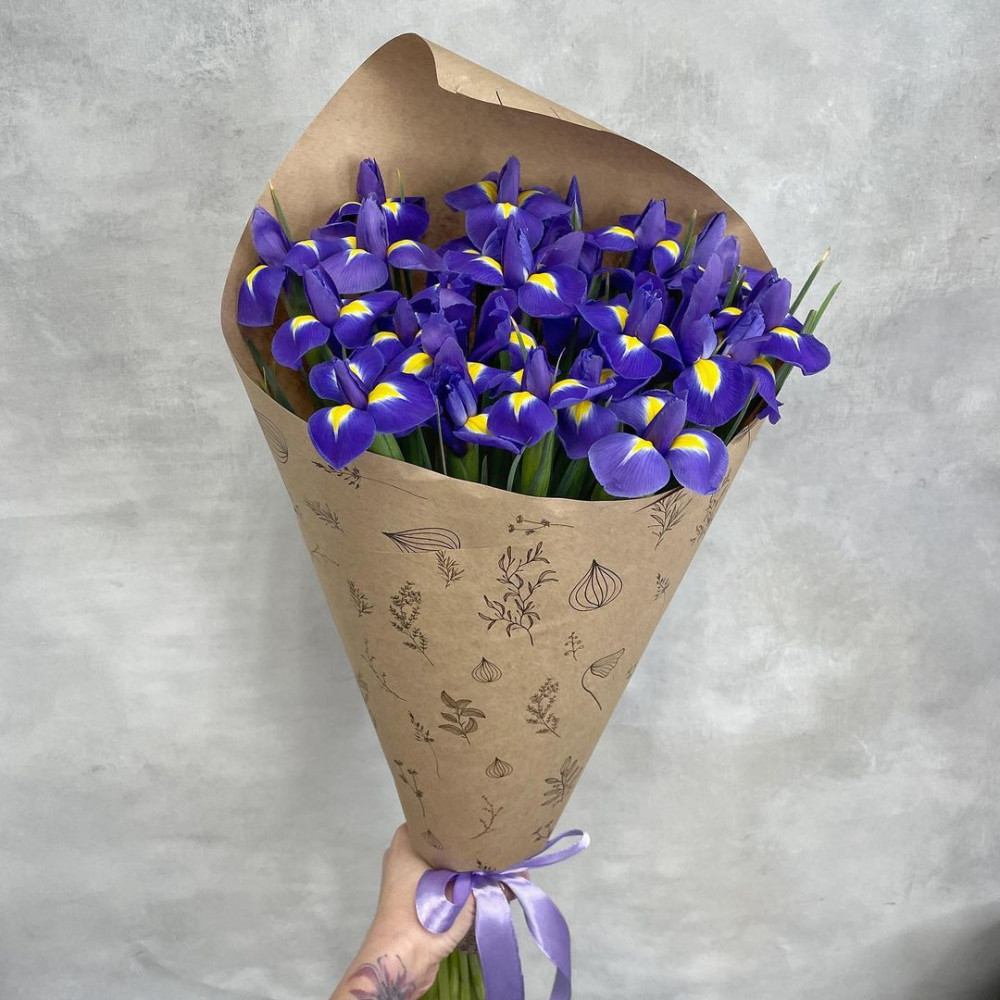Букет цветов «Букет из 15 ирисов»