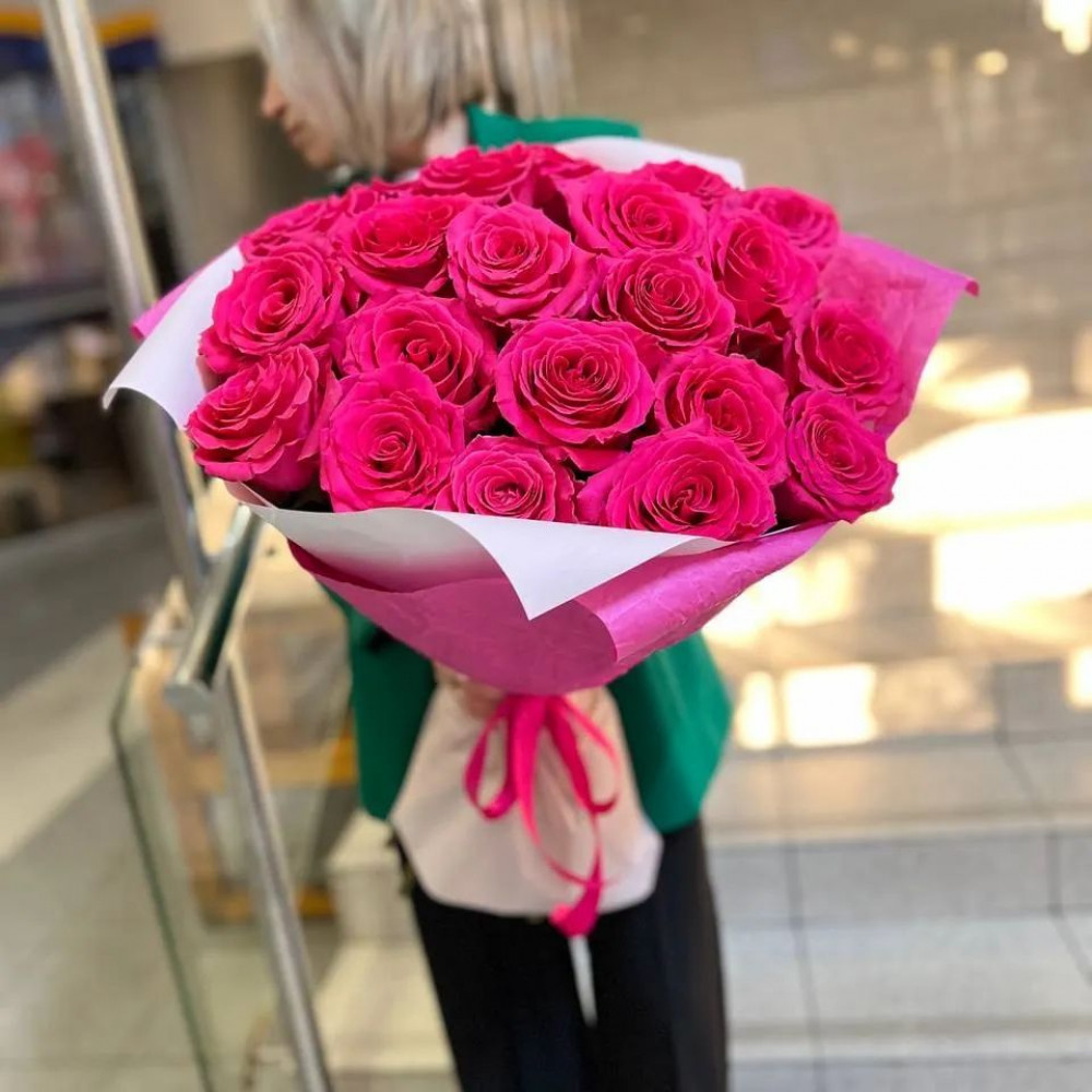 Букет цветов «21 розовая роза»