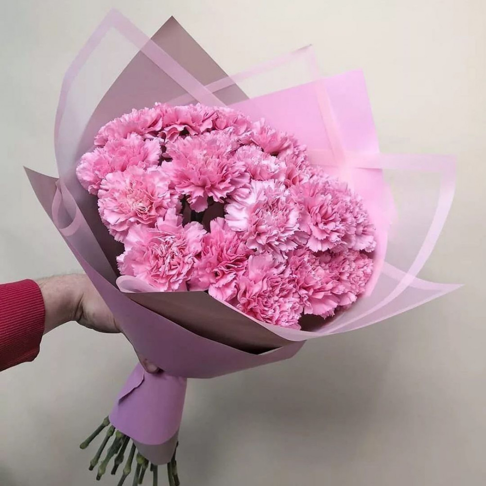Букет цветов «Букет из 29 розовых гвоздик»