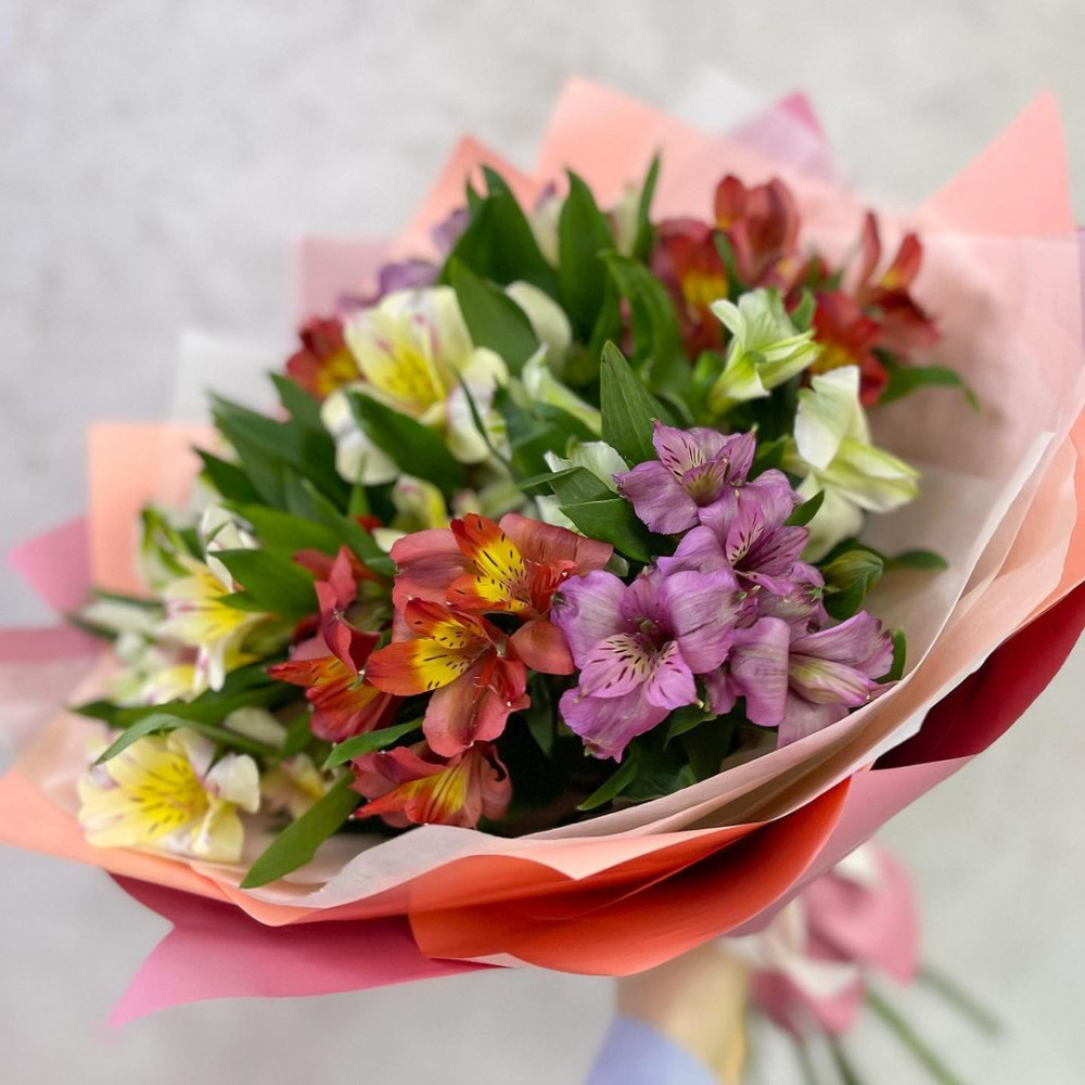 Букет цветов «9 альстромерий» - фото 2