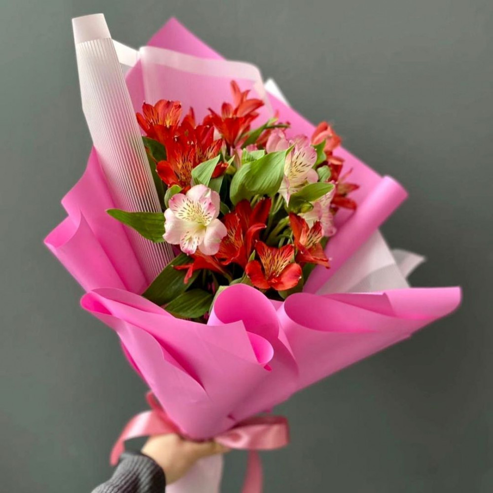 Букет цветов «5 альстромерий» - фото 2