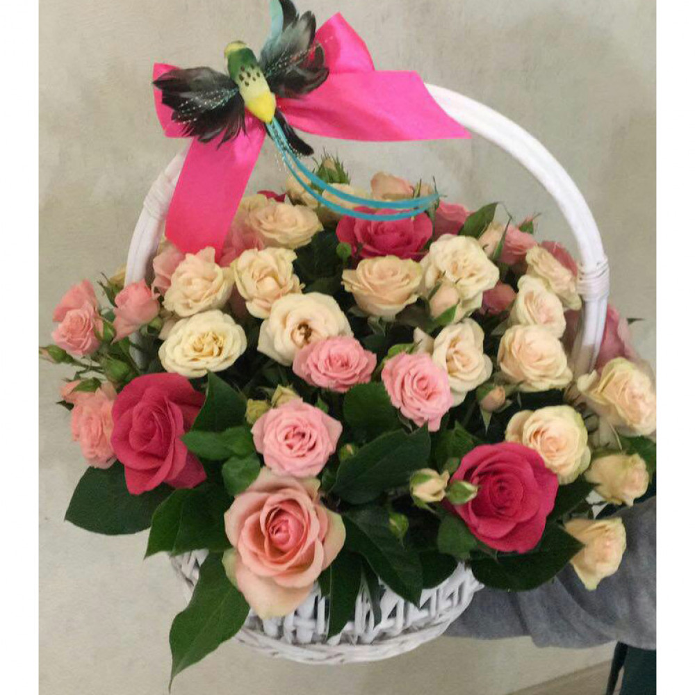 Букет цветов «Розовый сад»